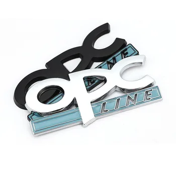 3D Метален черен Сребристо лого OPC Line Емблема на Предната решетка Икона за Opel Zafira, Astra, Vectra Етикети за стайлинг Аксесоари за кола