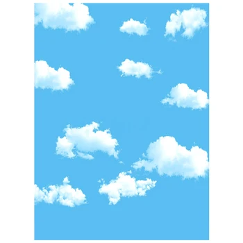 3x5 метра Синьо небе, Бял облак Фон за снимки Экранный Фон Студиен подпори