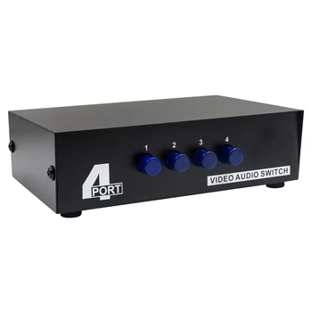 4-портов AV-ключ RCA-ключ 4 В 1 От Композитен видео L/R Скоростна избор на звука за игрова конзола STB DVD