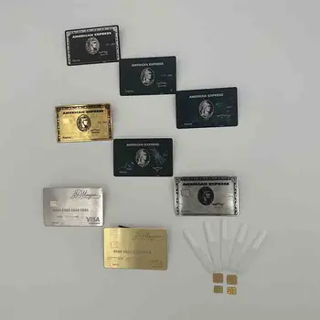 4442 Индивидуална благородна НОВА метална карта на Безконтактен RFID карта NFC визитка Метал с подарък кутия
