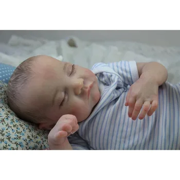 47 СМ Levi Reborn Baby Doll Зимен сън на Новороденото Дете, Вече Боядисаната Кожа с Видими Венами, Подмладена Бебета за Детски Играчки, Подаръци