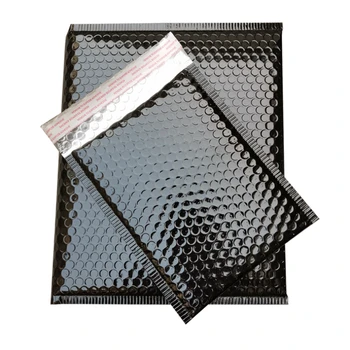 50 Броя Противоударного Чантата С Пенопластовой Подплата Пощенски Плик за Пощенска Подарък Опаковки Ziplock Bag Bubble Padded Black Set