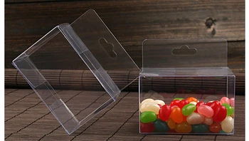 50шт 5 * 5* 8 см прозрачна пластмасова кутия-куката от pvc, опаковки, кутии за подаръци / Телефон / бонбони / козметика / професия квадратна прозрачна Кутия от пвц