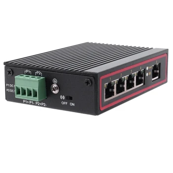 5X 5-портов RJ-45 10/100 М Ethernet Тенис на switch-хъб за мрежа за лаптоп с DIN-релса