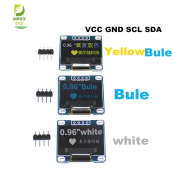 5шт 4pin 0,96 бял 0,96 инчов OLED-модул 128X64 OLED LCD Led Дисплейный Модул За Arduino IIC I2C Communicate VCC GND SCL SDA