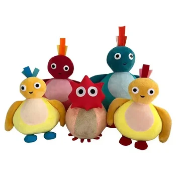 5ШТ Анимационни Twirlywoos Great BigHoo & Chick плюшени, Меки Играчки и Toodloo & Cbeebies Подарък За Рожден Ден За Деца