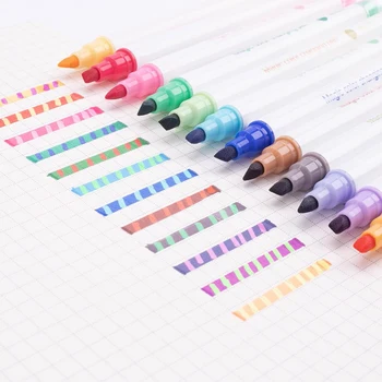 6 производители на маркери, за да промените цвета, маркер дръжки за маркери, различни цветове, променящи маркери за детски дневник, рисунка, направи си САМ, бележка