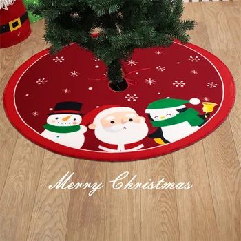 60/90 см Пола за коледната елха в червени Дядо Коледа, подложка за снежен човек, Коледна елха, килим, калъф за краката, декорация на дома, Нова година