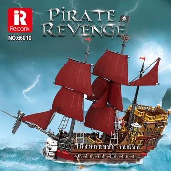 66010 Творчески Експертни идеи Revenge Пиратски кораб Moc Caribbean Модел Строителни блокове Тухли Филм Коледен подарък Играчка за деца