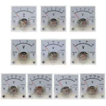 91C4 Волтметър за постоянен ток-Аналогов Панел Измерване на напрежение, Механически Указател Тип 3/5/10/15/20/30/50/100/150/250 В