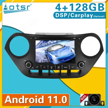 Android 11 4G 128 GB За Hyundai i10 2013-2018 Автомобилен Мултимедиен DVD PX6 Авто GPS Навигация Стерео видео радио DSP Carplay
