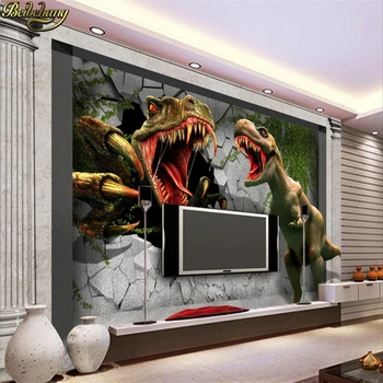beibehang papel de parede 3D Призрачен духове къща, ужас, голяма фреска, Бягство от стаите, 3D тапети, начало декор, тапети с динозаври
