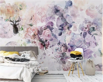 beibehang Потребителски мащабни живописни стенни тапети 3d европейския креативен цветен фигура papel de parede circle background wallpaper