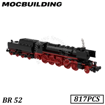 BR 52 Модел на влак с Локомотив на Железопътната Аксесоари MOC Строителни блокове, Тухли Играчки Строителен подарък за рожден Ден