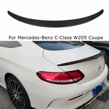 C-Class 2 ВРАТИ, изработени От Въглеродни Влакна/Черен Заден Спойлер за Багажник ЗА Mercedes Benz W205 Coupe 2015 + C63 C200 C250 C350