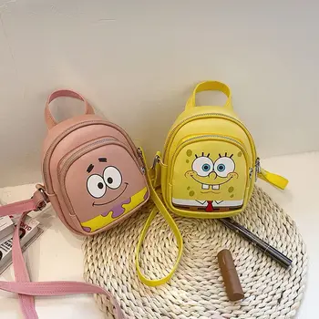 Cartoony скъпа раница Spongebob Squarepants в академик стил, универсална чанта през рамо, многофункционална чанта, подарък за рожден ден