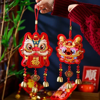 Chinesisches Neues Jahr Windspiel Dekoration Jahr Des Drachen Hängen Ornamente Mit Glocken Für 2024 Frühlings Fest Party Liefert