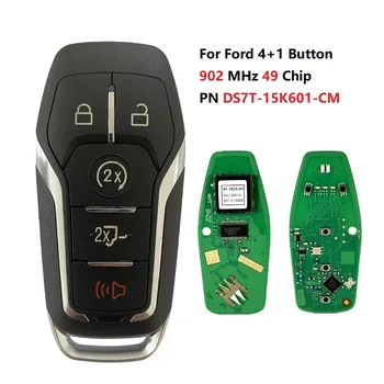 CN018083 Смарт Ключ за Форд 4 + 1 Бутон Честота 902 Mhz Транспондер 49 Чип Номер DS7T-15K601-CM Keyless Go