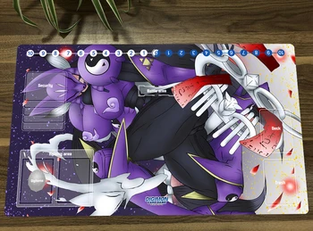 Digimon Duel Playmat Kuzuhamon Подложка за игра на Карти DTCG CCG Подложка За Мишка, Подложка За Настолни Игри Игра Мат Безплатен Чанта