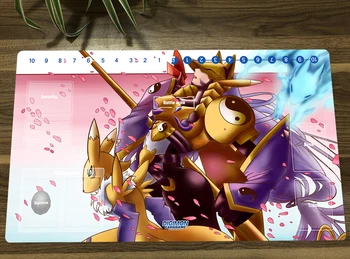 Digimon Duel Playmat Sakuyamon Подложка за игра на Карти DTCG TCG CCG Подложка За Мишка Настолен Игрална Подложка Подложка За Мишка Безплатен Чанта