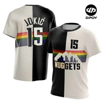 dpoy оригинален дизайн 2023, тениска с кръгло деколте, баскетболно тениска Jokic с къс ръкав за мъже и жени, свободна