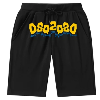 DSQ2 ICON DSQICON2 Плажни шорти DSQ за мъже и жени, подарък Моден тренд за спорт във фитнес залата къси Панталони с еластичен ластик на талията ежедневни памучни шорти