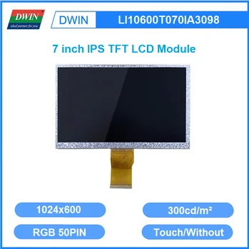 DWIN Лидер на продажбите на 7-Инчов 1024x600 RGB 50PIN 300 Ярки IPS TFT LCD Модул С Резистивен Сензорен Екран LI10600T070IA3098