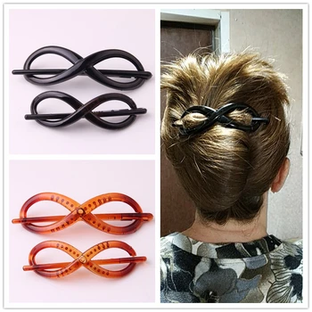 Fsgz Пръчки за коса за една дама Мода черна пластмасова шнола за коса на Корейската марка Champain PC, сватбени фиби за коса