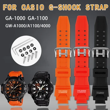 GA1000/1100 GW-A1000/1100/4000 каишка За часовник Casio G-SHOCK, Мъжки Аксесоари, Взаимозаменяеми Каишка За часовник От силиконовата смола