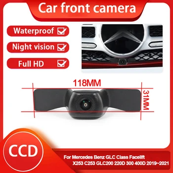 HD Камера за Нощно Виждане с Положителен Логото на Паркиране на коли от Предния Вид, За да Benz GLC Class Facelift X253 C253 GLC200 220d 300 400d 2019 ~ 2021