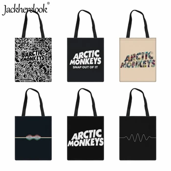 Jackherelook Arctic Monkeys Sound Wave Rock Band Пазарска чанта Дългогодишна Холщовая чанта Дамска чанта през рамо Класическа плажна чанта-тоут