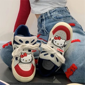 Kawaii Sanrio/ Детски Памучен Обувки; Сладки Зимни Плюшени Маратонки Принцеса Куроми; Топли Дебели Зимни Обувки За Момичета; Коледни Подаръци
