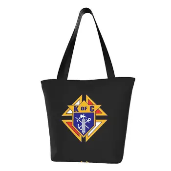 Knights Of Columbus, чанта за пазаруване на хранителни стоки, женски кавайные холщовые чанти за пазаруване, чанти голям капацитет