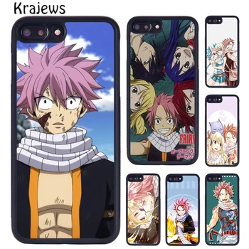 Krajews Аниме Fairy Tail Natsu Dragneel Калъф За Телефон iPhone SE2020 15 14 6 7 8 plus 11 12 mini Pro 13 XR XS Max покритие на корпуса