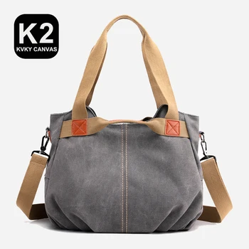 KVKY Висококачествени холщовые дамски чанти-незабавни посланици през рамо дамски чанти за пазаруване, модни холщовые дамски чанти през рамо за жени