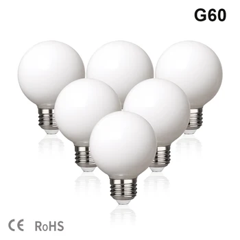 Led Лампа 5W E27 G60 Млечно-стъклена Лампа 85V-265V Вентилатор на Тавана Крушка Топло Бяло 2700K Натурален бял 4000K Лампада LED