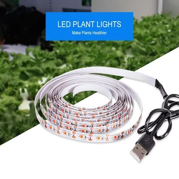 Led Лампа за Отглеждане на Пълна Гама от Фитолампы 5V USB Plant Light Strip 1m-5m Фитолампа за Растения, Цветя Оранжерия, Палатка, Хидропоника
