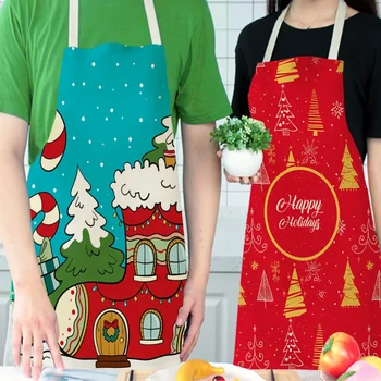 Linen Creative European and American Коледа Престилка Baking Accessories Aprons for Women Delantal Cocina престилка за кухнята Mandil