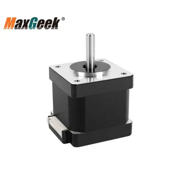 Maxgeek Висококачествен стъпков двигател NEMA14 35x34 0.6 3.42 A dc 14HD34005 за 3D-принтер, гравировального металообработващи машини