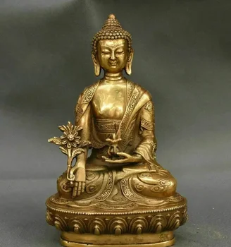 Menla Medicine Медицински Буда Медицина Статуя на Буда Дракон Бхайсаджья мед