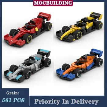 MOC City Racing F1 Car Set Модел градивен елемент в събирането на Спортен автомобил Серия играчки за детска колекция в подарък