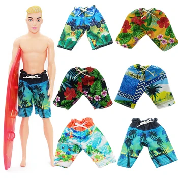 NK 1 бр Мъжки панталони Летни шорти за плуване, Плажни панталони Облекло за приятел на Барби Аксесоари за кукли Кен Обувки Играчки JJ
