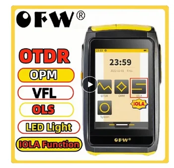 OFW OTDR FTTH Активен тест влакна в реално време 1550 nm 20 db 80 км Влакна рефлектометр otdr Сензорен екран OPM VFL OLS тестер