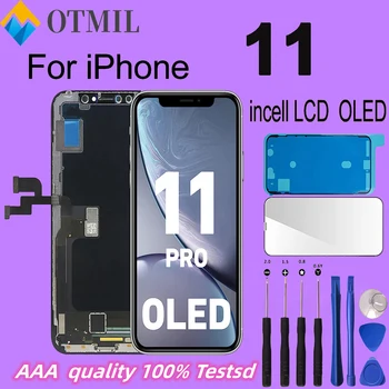 Origina най-Добрият Избор OLED iPhone 11-11 Promax LCD дисплей С 3D Сензорен Цифрователем В Събирането Без Смяна на Мъртви Пиксели