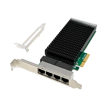 PCI-E X4 Gigabit 4-Портов Сървър Мрежова карта на Сървъра NIC I210-T4 RJ-45 Ethernet NIC Индустриална Камера Визия на Мрежова карта на ПХБ