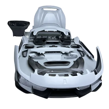 Pista Style Dry Carbon Комплект Пълнители Странични Прагове Предна и Задна Броня Заден Спойлер за 15-18 Ferrari 488 GTB Spider body kit