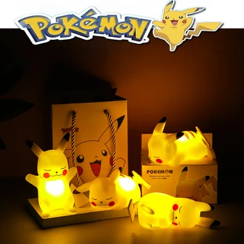 Pokemon Pikachu 3D Night Light За момичета-ученички, Скъпа креативна мультяшная малка настолна лампа, нощно шкафче за спалнята, хола, Подарък за рожден Ден