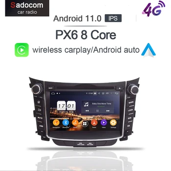 PX6 2 din TDA7851 Android 12.0 8 Основната 8GB RAM 68G Авто DVD плейър Hyundai I30 2011-2017 Карта Glonass авторадио автомобилното радио 5.0