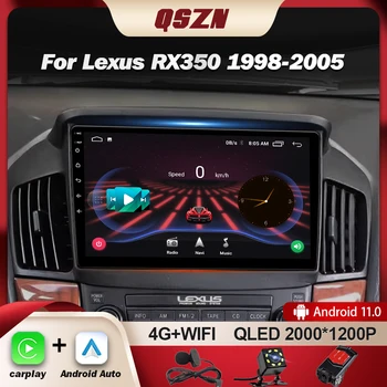 QSZN Автомагнитола за Lexus RX300 RX350 За Toyota Блатар 1998 1998-2005 Android 13 LHD Мултимедия Видео Стерео GPS Навигация