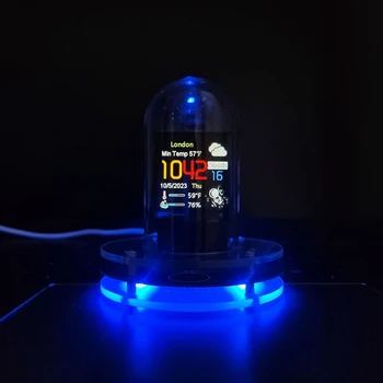 RGB Nixie Ламповые Часовници Smart WIFI Мрежов LED Светоизлучающий IPS Цветен Екран DIY Аналогов Цифров Клиенти лека нощ Лесен За използване
